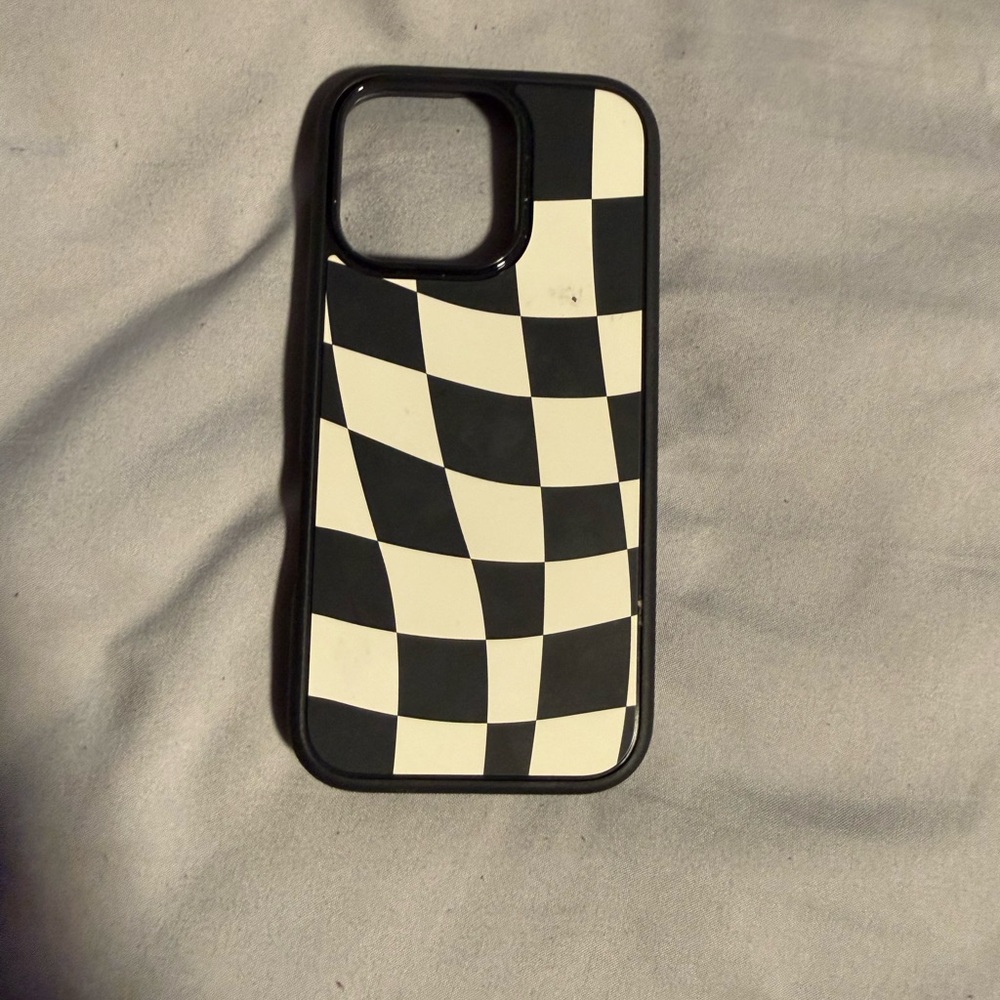 OtterBox Black and White Checkered Phone Case